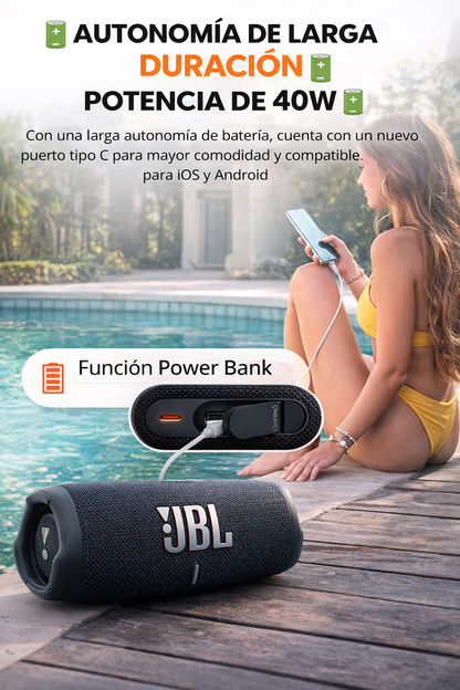 JBL Charge 5 Original 🔊 Sonido Potente + Resistente al Agua IPX7 💧 Envío Gratis 🚚