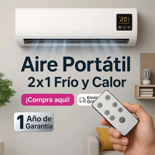 ❄️🔥 Aire Acondicionado Portátil 2 en 1 | Frío y Calor + 1 Año de Garantía 🇺🇸