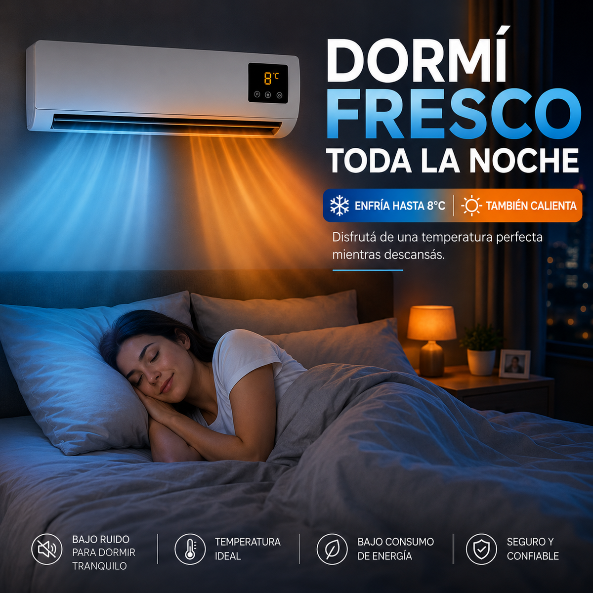 ❄️🔥 Aire 2 en 1 | Enfría hasta 8°C + Calienta | 1 Año de Garantía 🇺🇸