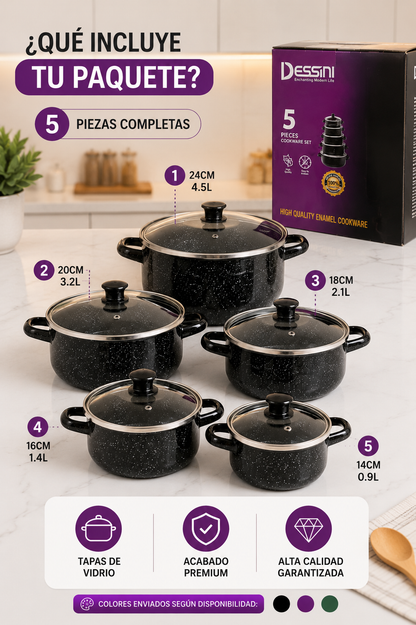 Royal Home™ | Juego de Ollas Premium de 5 Piezas + Envío Gratis