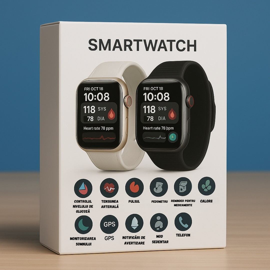 Ultra PRO Smartwatch with 2 straps (black + white)